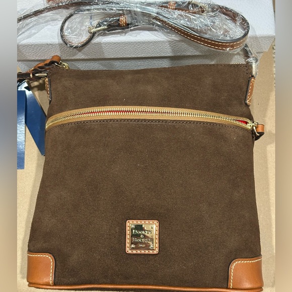 Dooney & Bourke Handbags - Dooney & Bourke Brown Suede Crossbody Bag - NWT